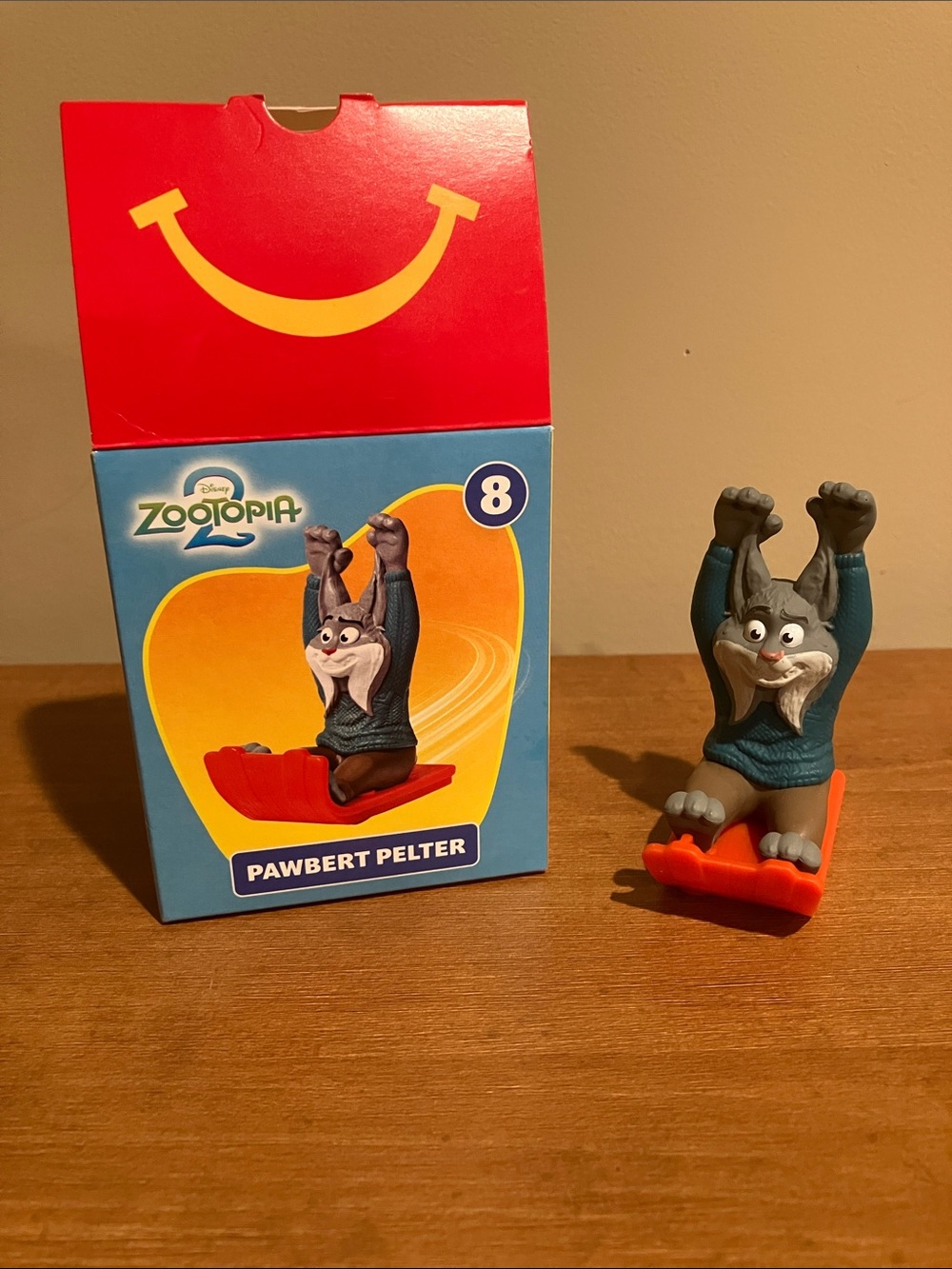 McDonald's Zootopia 2 Pawbert Pelter Figure #8. Open box - like new condition.
